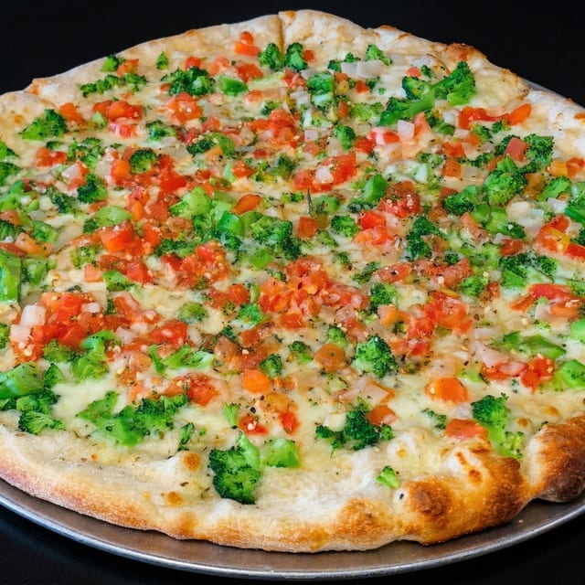 White Vegetarian Pizza.